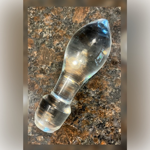 Etched Clear Glass Decanter-Matching Glasses Sold Separately - Picture 4 of 5